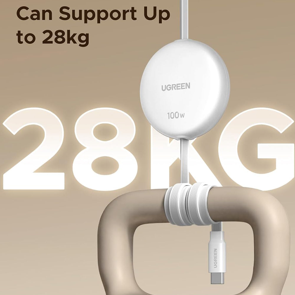 USB-C adat- és töltőkábel - USB-C UGREEN L531, 100W, 1m, Fehér