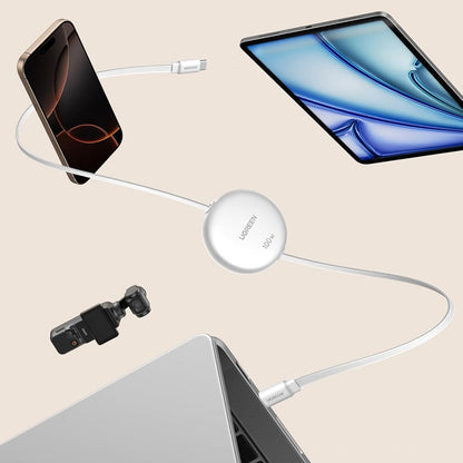 USB-C adat- és töltőkábel - USB-C UGREEN L531, 100W, 1m, Fehér