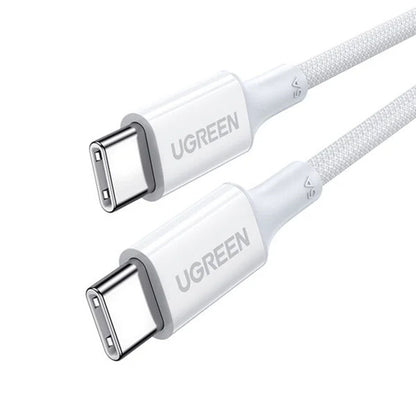 USB-C - USB-C adat- és töltőkábel UGREEN US557 (15267), 100W, 1m, Fehér