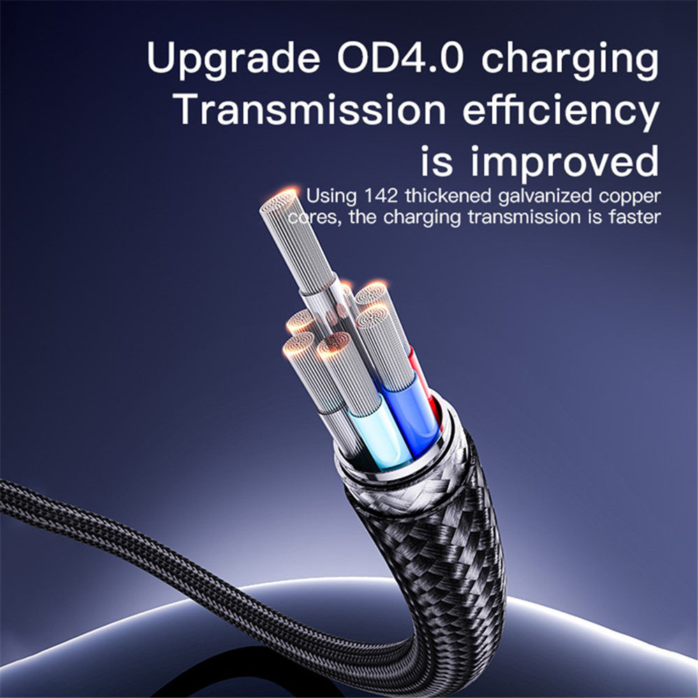 USB-C - USB-C Yesido CA183 adat- és töltőkábel, 60W, 2m, Fekete