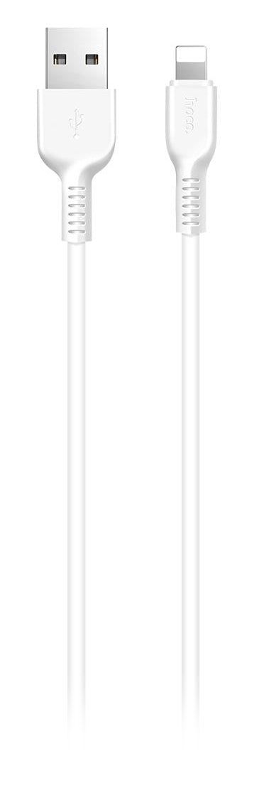 USB-A - Lightning HOCO Flash X20 adat- és töltőkábel, 18W, 1m, Fehér