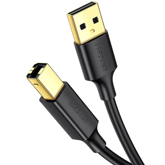 UGREEN US135 nyomtatókábel, USB-A - USB-B, 3m, Fekete