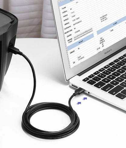UGREEN US135 nyomtatókábel, USB-A - USB-B, 1,5m, Fekete