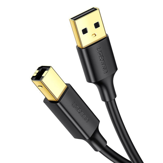 UGREEN US135 nyomtatókábel, USB-A - USB-B, 2m, Fekete