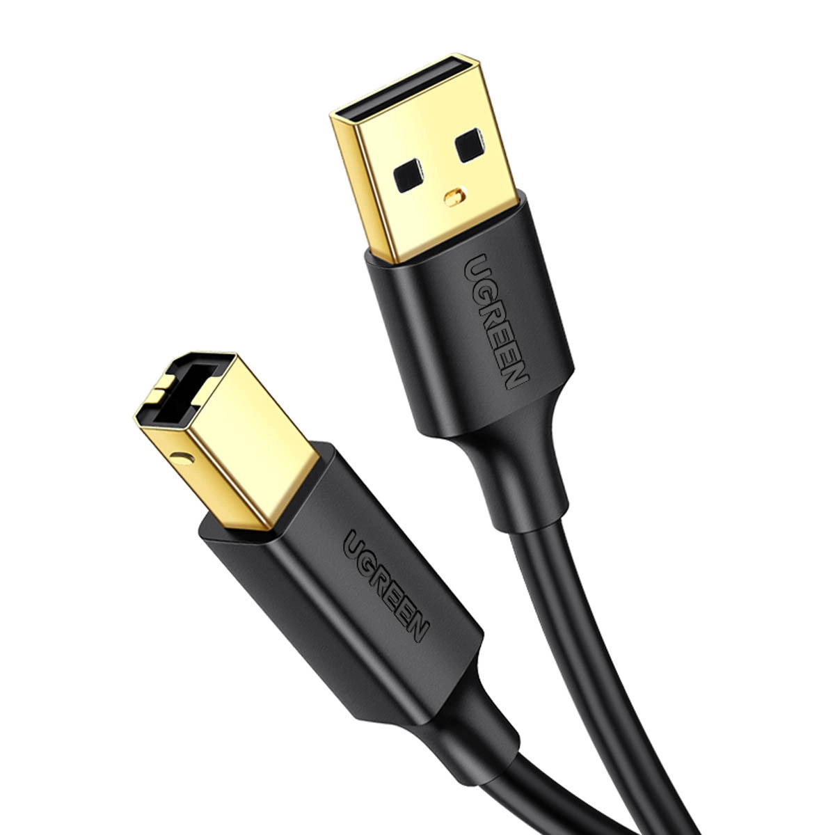 UGREEN US135 nyomtatókábel, USB-A - USB-B, 5m, Fekete