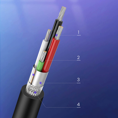 UGREEN US135 nyomtatókábel, USB-A - USB-B, 5m, Fekete