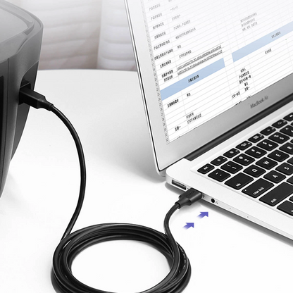 UGREEN US135 nyomtatókábel, USB-A - USB-B, 5m, Fekete