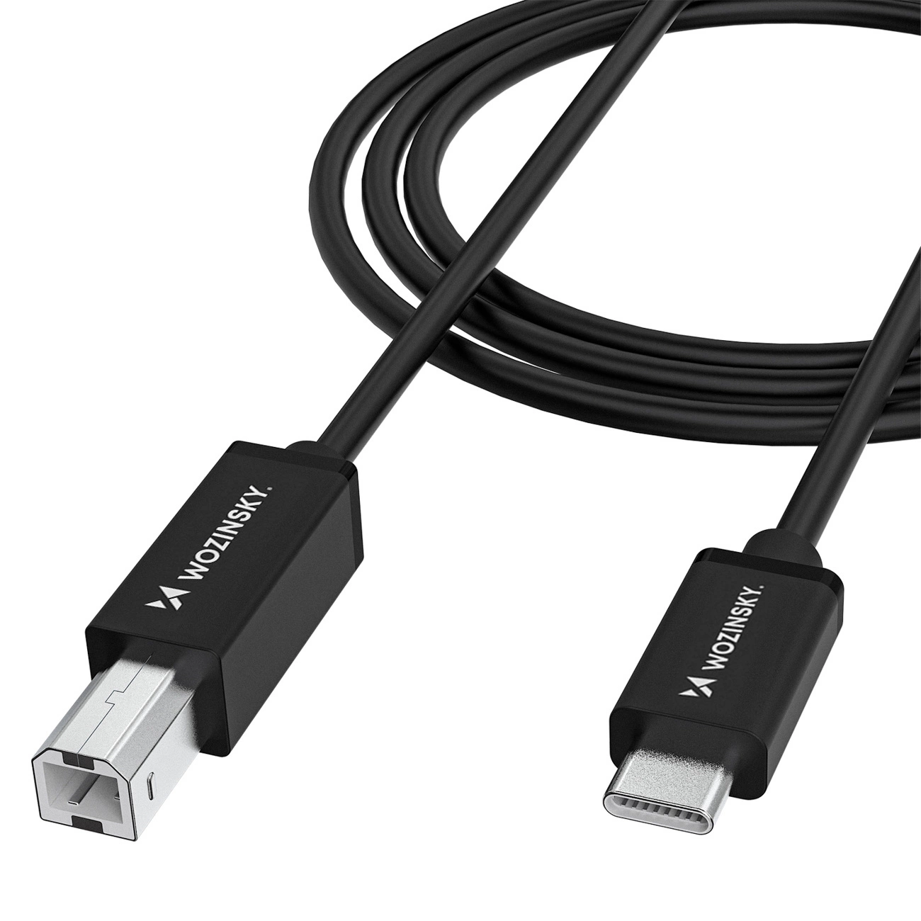 WZK WKDDY1S Nyomtatókábel, USB-C - USB-B, 1m, Fekete