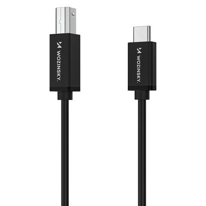 WZK WKDDY1S Nyomtatókábel, USB-C - USB-B, 1m, Fekete