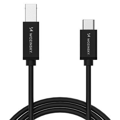 WZK WKDDY1S Nyomtatókábel, USB-C - USB-B, 1m, Fekete