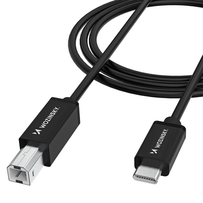 WZK WKDDY2S Nyomtatókábel, USB-C - USB-B, 2m, Fekete