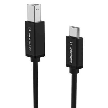 WZK WKDDY2S Nyomtatókábel, USB-C - USB-B, 2m, Fekete