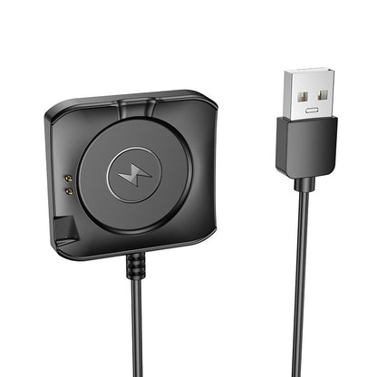 HOCO Y28 Smartwatch töltőkábel, USB-A, Fekete