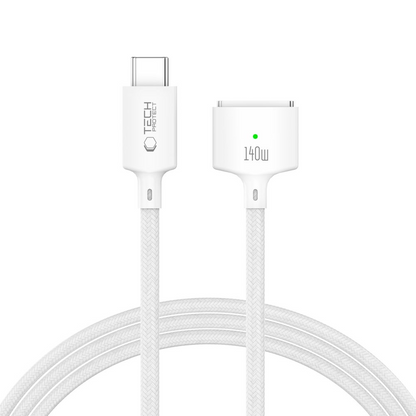 Tech-Protect MMC01 Ultraboost töltőkábel, USB-C - MagSafe 3, 140W, 2m, Fehér