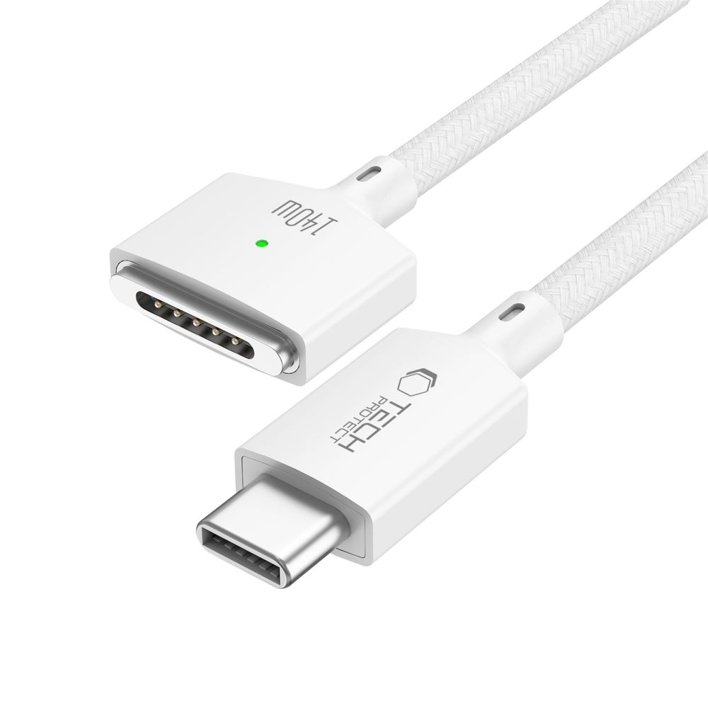Tech-Protect MMC01 Ultraboost Charging Cable, USB-C - MagSafe 3, 140W, 3m, White