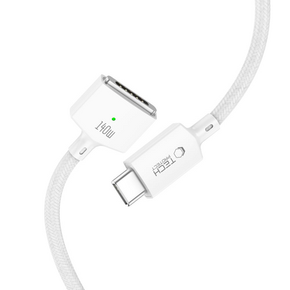 Tech-Protect MMC01 Ultraboost töltőkábel, USB-C - MagSafe 3, 140W, 2m, Fehér