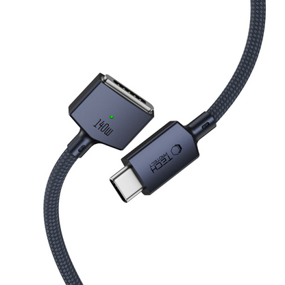 Tech-Protect MMC01 Ultraboost töltőkábel, USB-C - MagSafe 3, 140W, 2m, Tengerészkék