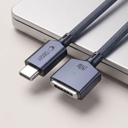 Tech-Protect MMC01 Ultraboost töltőkábel, USB-C - MagSafe 3, 140W, 3m, Tengerészkék