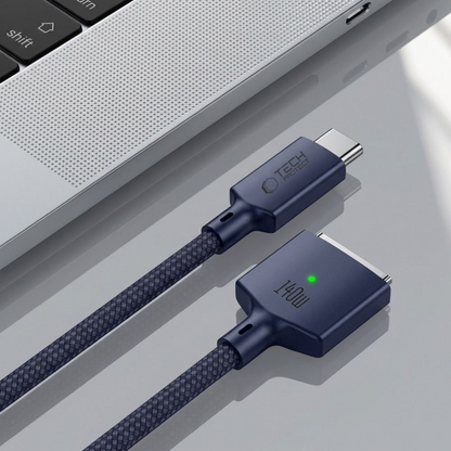 Tech-Protect MMC01 Ultraboost töltőkábel, USB-C - MagSafe 3, 140W, 2m, Tengerészkék