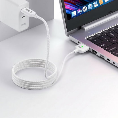 Tech-Protect MMC01 Ultraboost töltőkábel, USB-C - MagSafe 3, 140W, 2m, Fehér