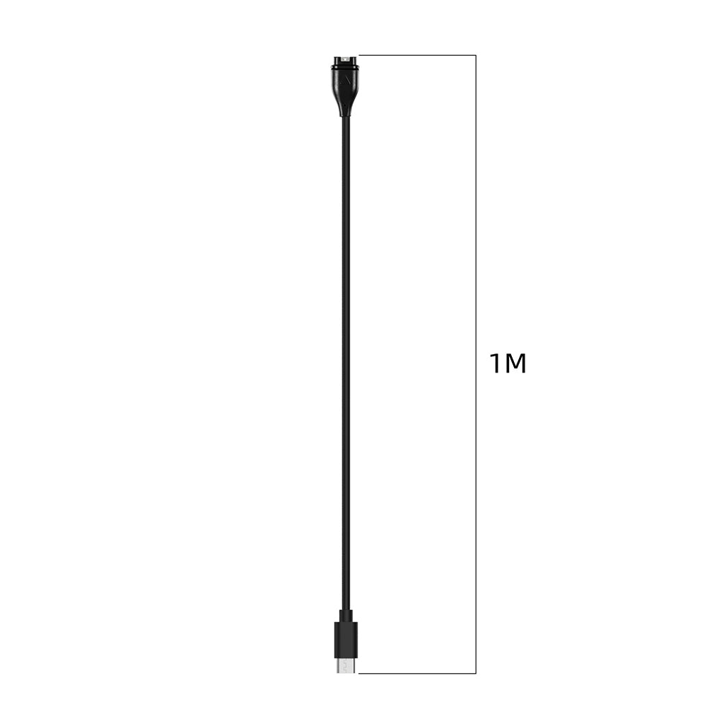 Techsuit TGC2 töltőkábel Garmin Watch Fenix / vivoactive sorozathoz, USB-C, Fekete