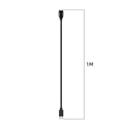 Techsuit TGC2 töltőkábel Garmin Watch Fenix / vivoactive sorozathoz, USB-C, Fekete