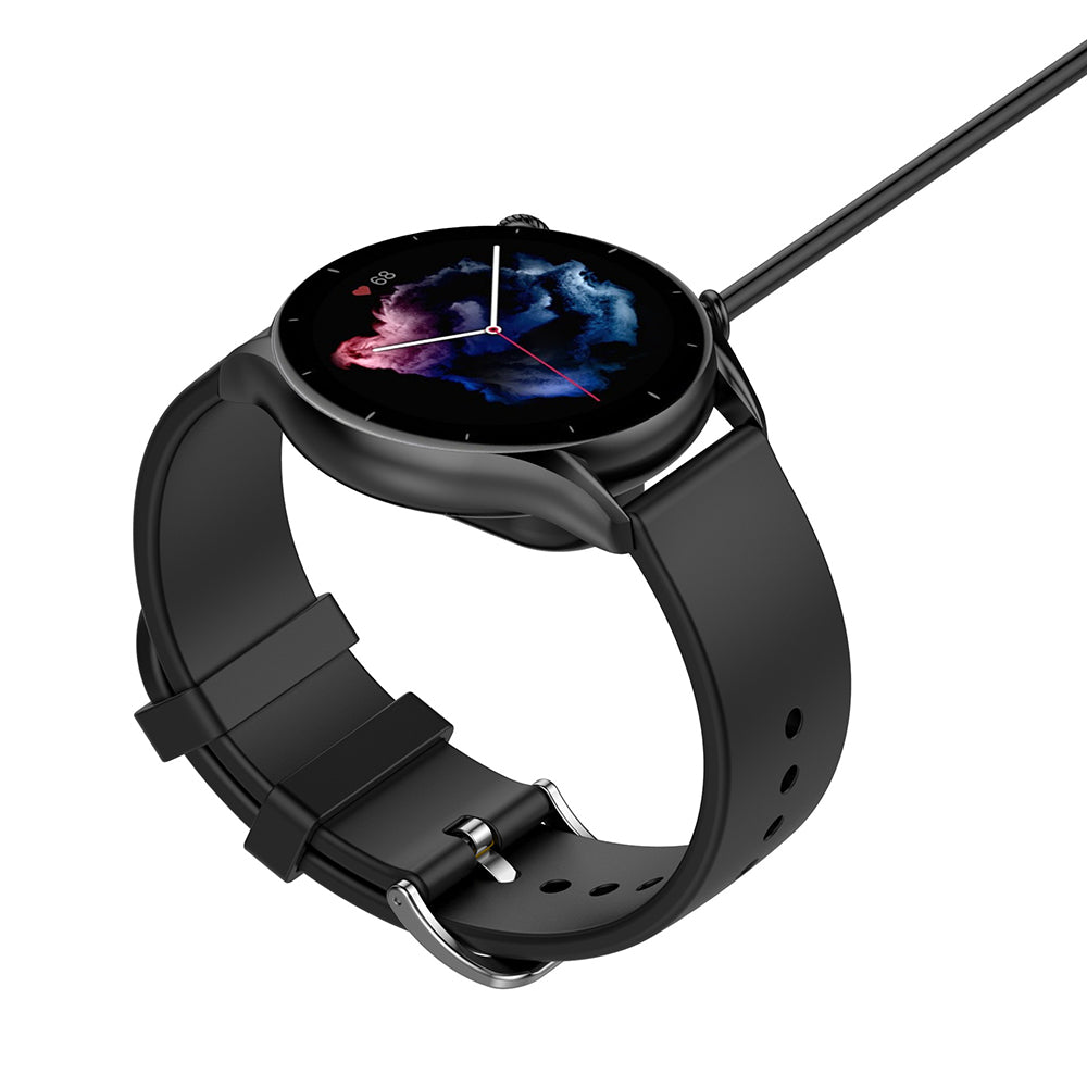Techsuit THA3 töltőkábel az Amazfit Watch sorozathoz, USB-A, Fekete