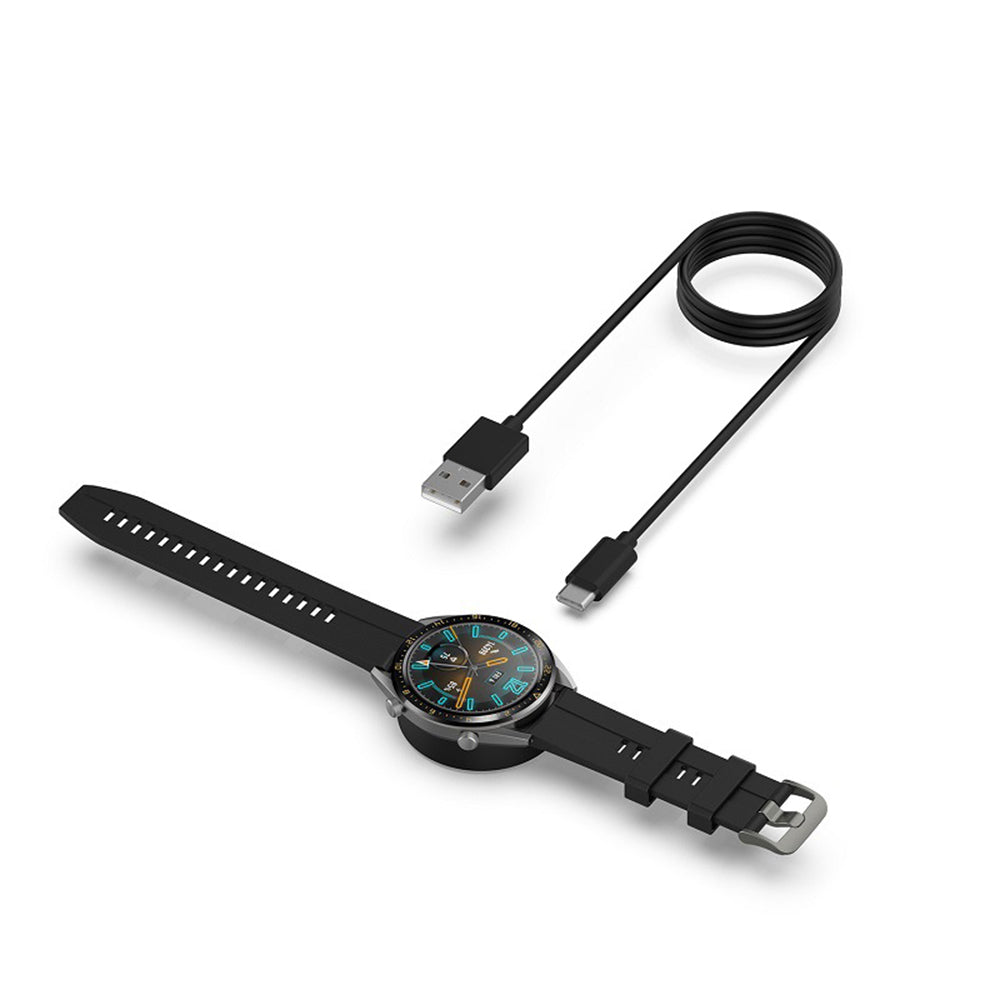 Techsuit THC3 töltőkábel Honor Watch / Huawei Watch sorozathoz, USB-A, fekete