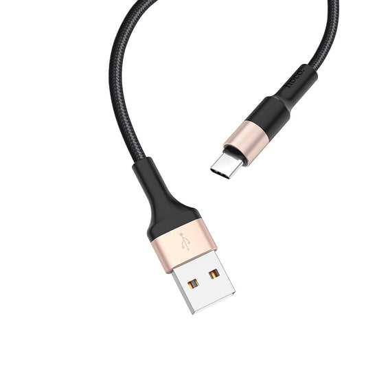 USB-A - USB-C HOCO X26 Xpress adat- és töltőkábel, 18W, 1m, Arany