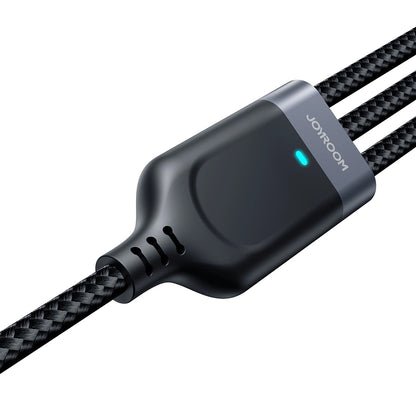 USB-A - Lightning / microUSB / USB-C Joyroom S-A18 3in1 töltőkábel, 20W, 0.3m, Fekete
