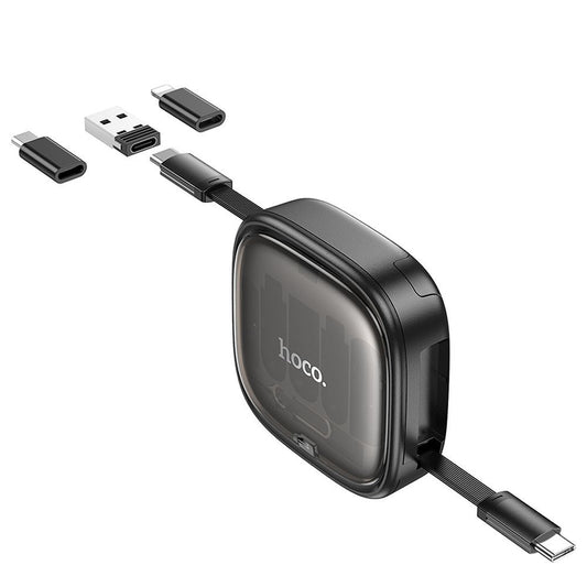 USB-C - USB-C HOCO U140 adat- és töltőkábel, 60W, 0,95m, Fekete