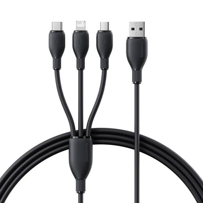 USB-C - Lightning / microUSB / USB-C Baseus Ultra Fast 3in1 töltőkábel, 20W, 0.8m, Fekete P10377501111-00
