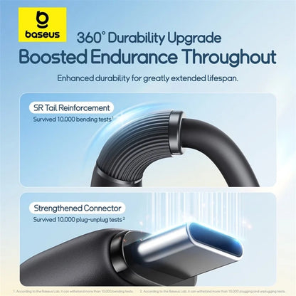 USB-C - Lightning / microUSB / USB-C Baseus Ultra Fast 3in1 töltőkábel, 20W, 0.8m, Fekete P10377501111-00