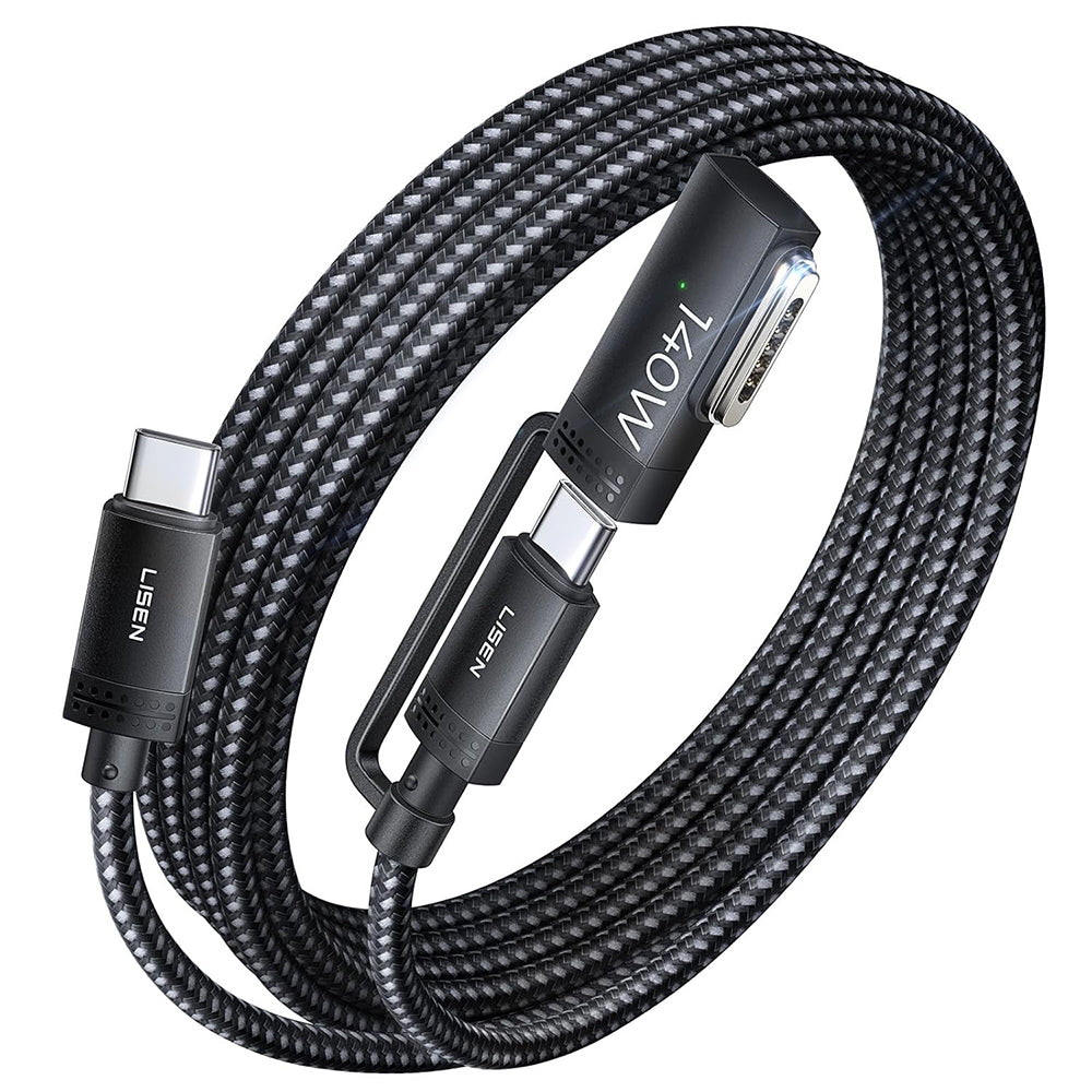 USB-C töltőkábel - USB-C / MagSafe 3 Lisen, 140W, 2m, Szürke YL0124070021