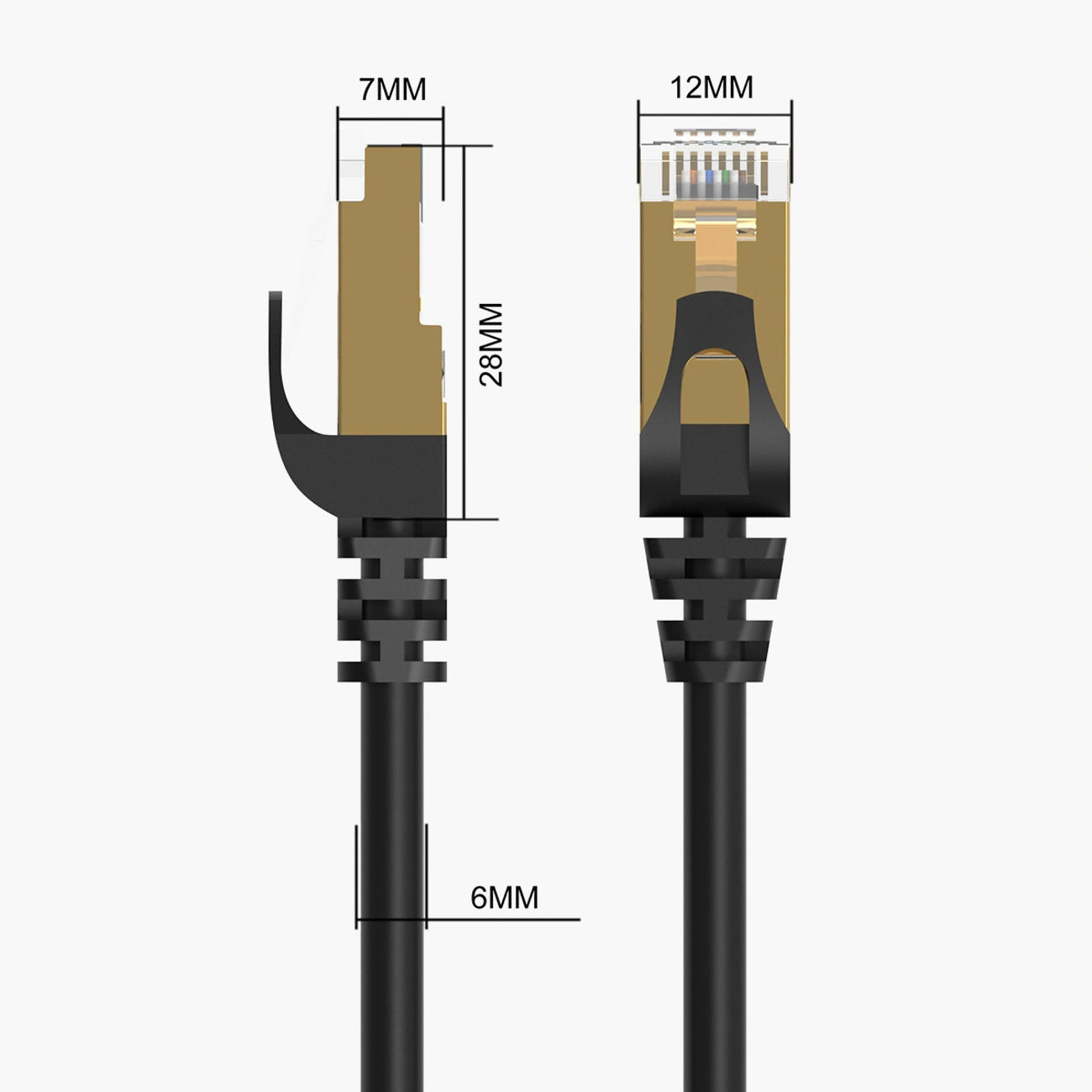 Orico PUG-C7 hálózati kábel, UTP, Cat7, 0,5 m, fekete
