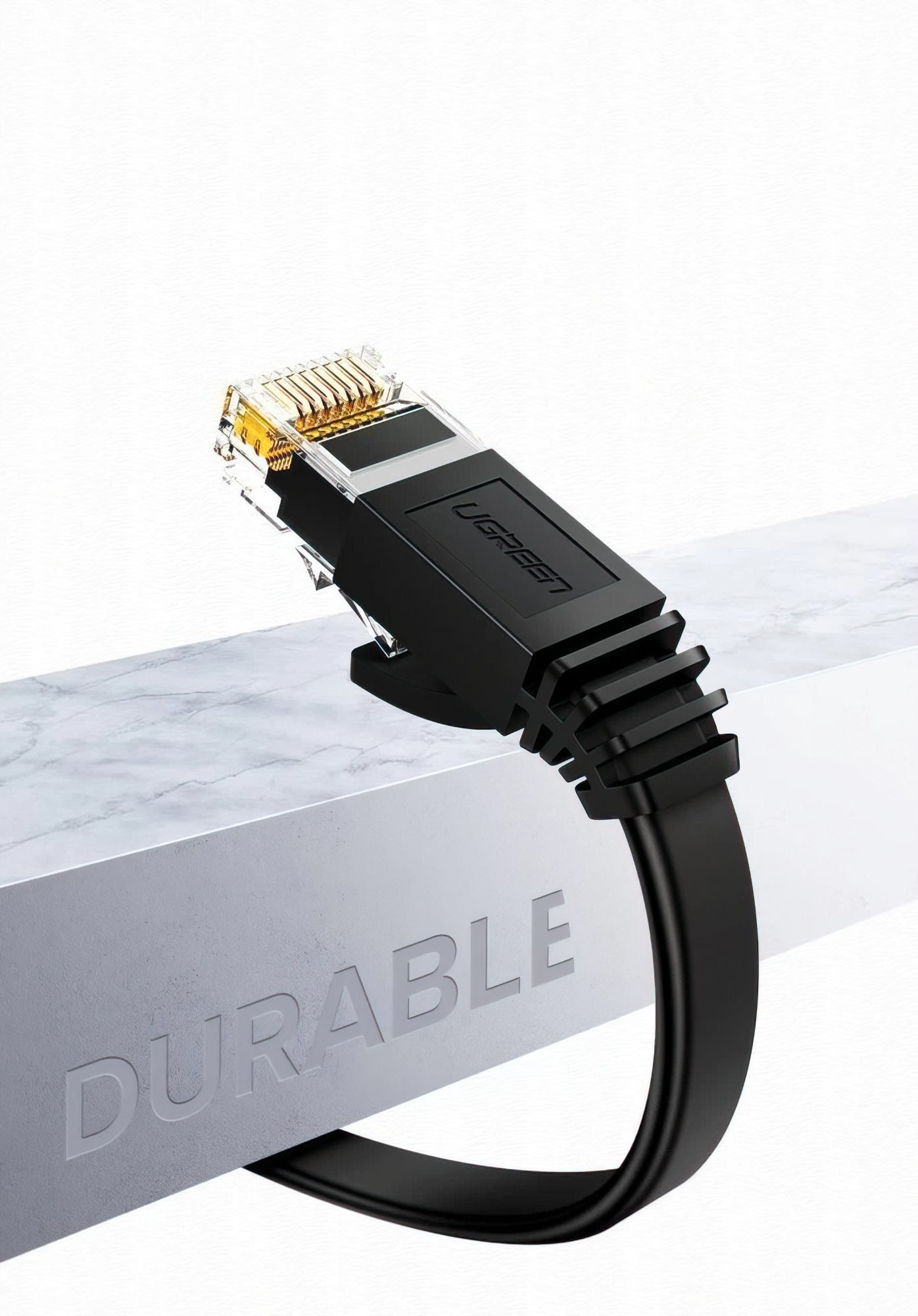 UGREEN NW102 Flat hálózati kábel, UTP, Cat6, 3m, Fekete