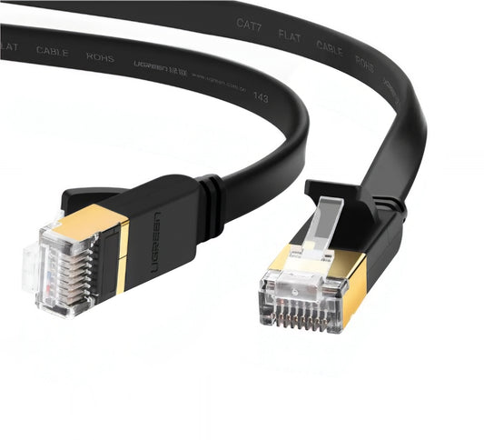 UGREEN NW106 Flat hálózati kábel, UTP, Cat7, 10m, Fekete