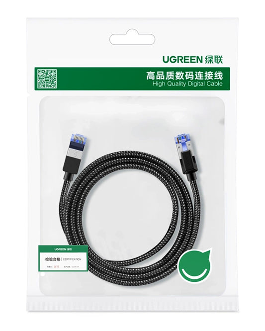 UGREEN NW153 hálózati kábel, UTP, Cat8, 1m, Fekete