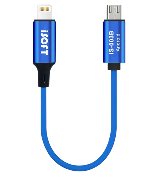 iSOFT IS-003B adatátviteli kábel, Lightning - microUSB interfész