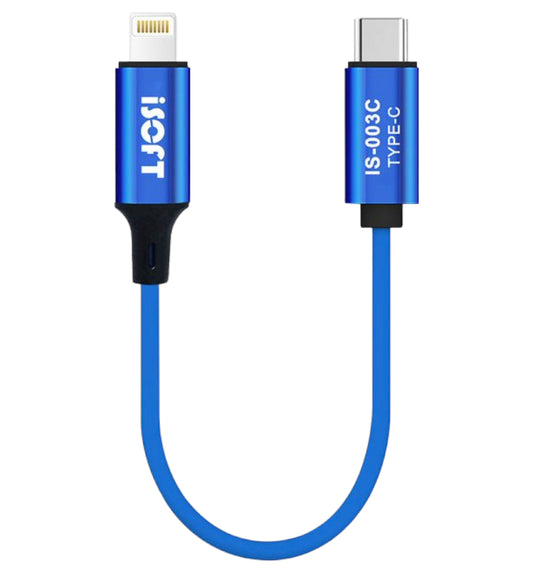Adatátviteli kábel iSOFT IS-003C, Lightning - USB-C interfész