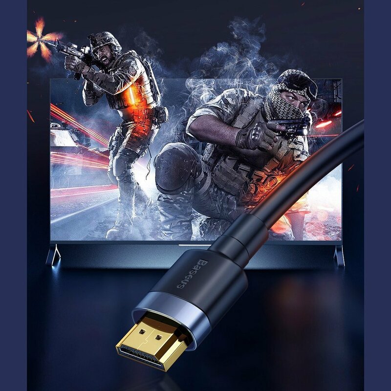 Baseus Cafule videokábel, HDMI - HDMI, 4K, 5m, Fekete CADKLF-H01