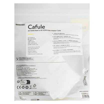 Baseus Cafule videókábel, HDMI - HDMI, 4K, 2m, fekete CADKLF-F01