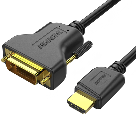Benfei Videókábel, HDMI - DVI, 1080P, 0,9m, Fekete
