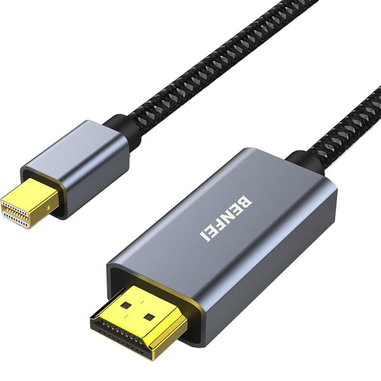 Benfei Videókábel, MiniDisplayPort - HDMI, 4K, 0,9 m, Szürke
