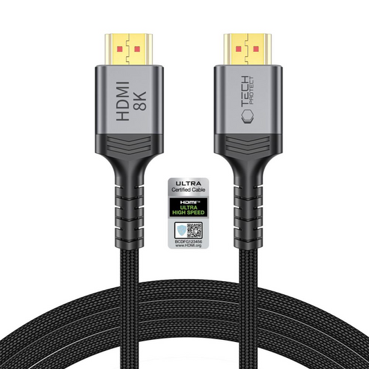 Tech-Protect Ultraboost 2 videókábel, HDMI - HDMI, 8K, 2m, Fekete