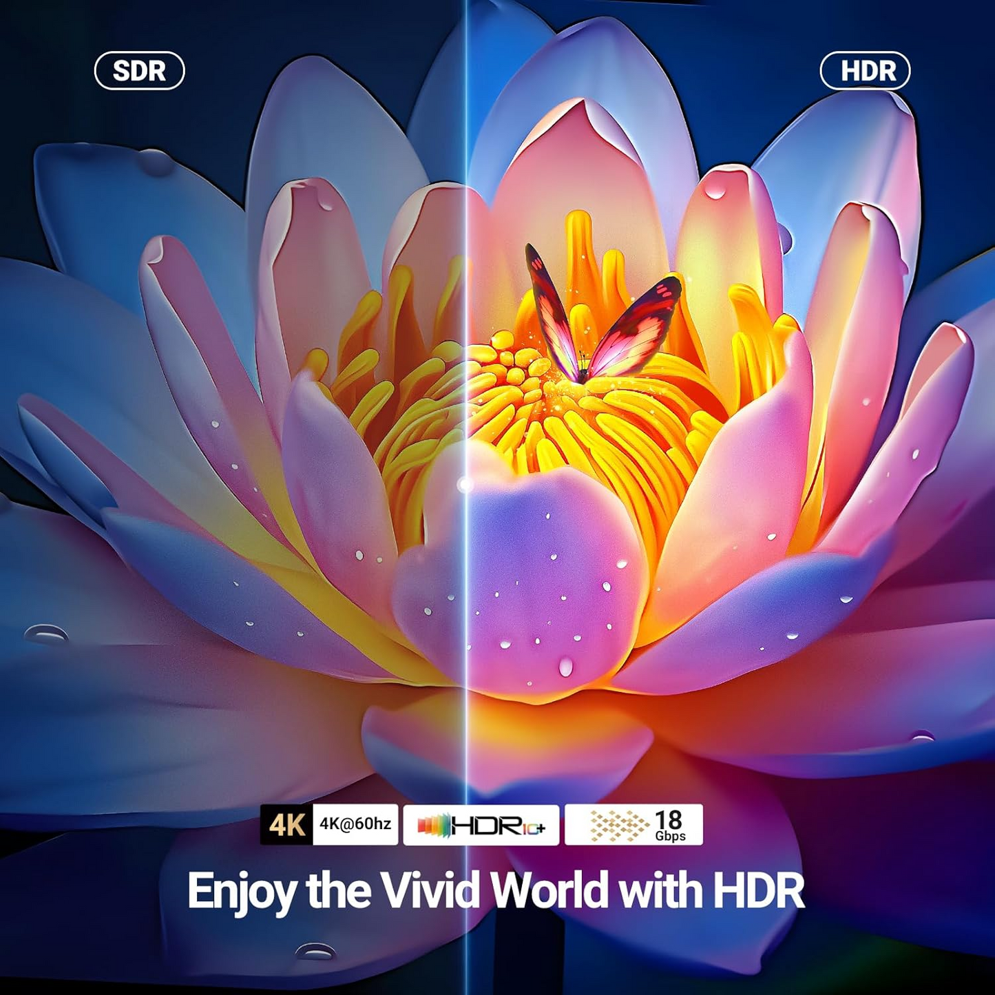 UGREEN HD118 videokábel, HDMI - HDMI, 4K, 1.5m, Fekete