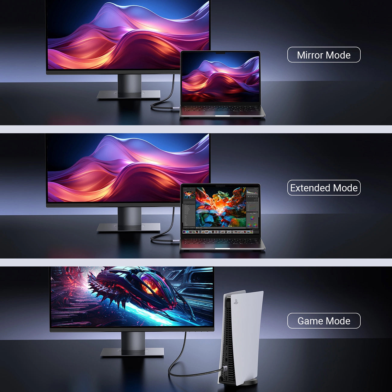 UGREEN HD171 videokábel, HDMI - HDMI, 8K, 3m, Fekete