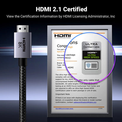 UGREEN HD171 videokábel, HDMI - HDMI, 8K, 3m, Fekete