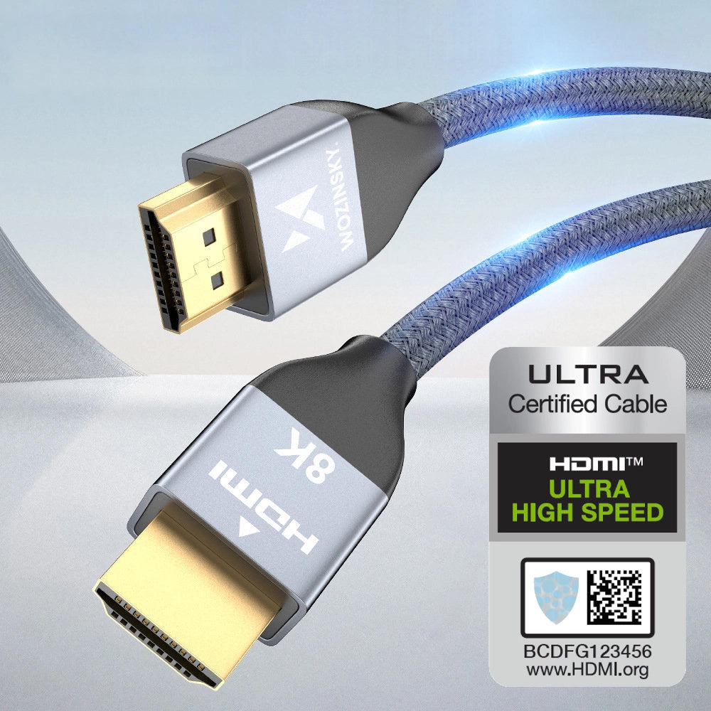 WZK Ultraboost videokábel, HDMI - HDMI, 8K, 3m, szürke WHDMI-30 WHDMI-30 WHDMI-30 