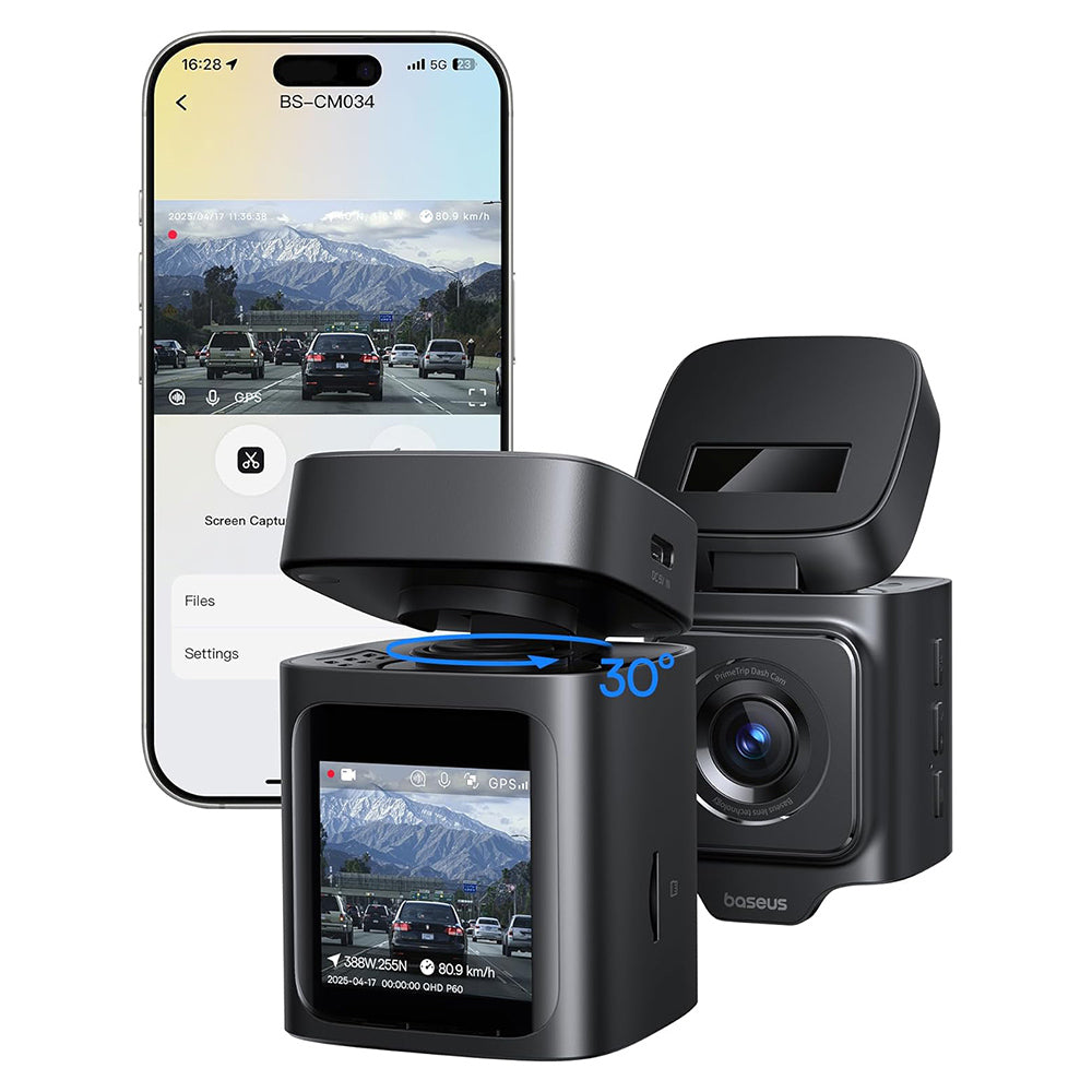 Baseus PrimeTrip VD1 autós kamera, 3K, Wi-Fi, GPS, 1.54 colos kijelző C10669000123-00